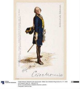 Stollwerk'sche Schokolade. Offizier des Infanterie-Regiments No. 47 ( 1806 von Grawert)