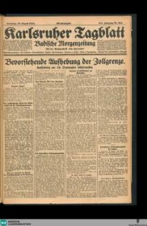 Karlsruher Tagblatt, Abendausgabe