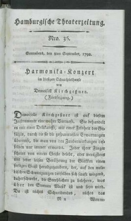Nro. 36. Sonnabend, den 8ten September, 1792