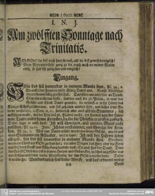 Am zwölfften Sonntage nach Trinitatis