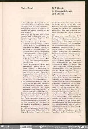 Die Problematik der Informationsdarbietung durch Sinnbilder