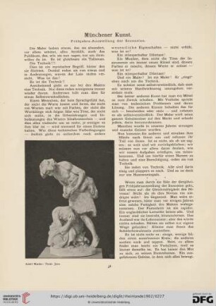 Münchener Kunst : Frühjahrs-Ausstellung der Sezession