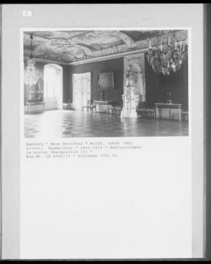 Neue Residenz — Schönbornbau — Eingangsflügel — Fürstbischöfliche Wohnräume — Speisesaal, Raum 1.55