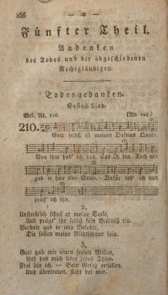 Fünfter Theil. Andenken des Todes und der abgeschiedenen Rechtgläubigen.