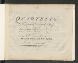 Quartetto pour Le Fortepiano, Violon, Viola & Basse