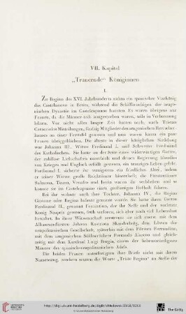 VII. Kapitel: "Trauernde" Königinnen
