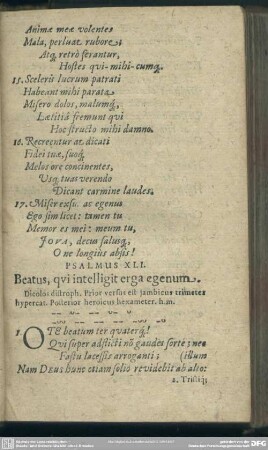 Psalmus XLI. Beatus, qui intelligit erga egenum