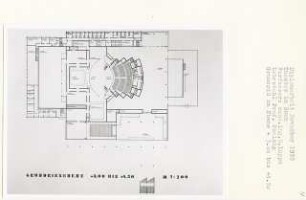 Theater in Bonn (Diplomarbeit bei Peter Poelzig): Grundrissebene + 3.00 bis + 4.50, 1:200