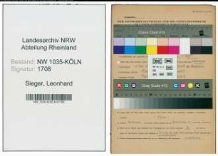 Entnazifizierung Leonhard Sieger , geb. 15.05.1915 (Kaufmaennischer Angestellter)
