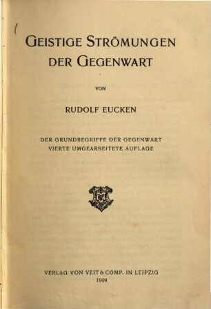 Geistige Strömungen der Gegenwart