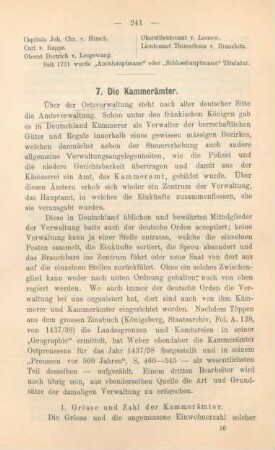 7. Die Kammerämter