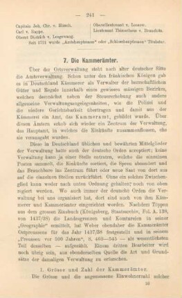 7. Die Kammerämter