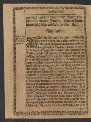 Außlegung. [Einleitung.]