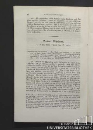 Dritter Abschnitt. Das Wachsen durch den Stamm.