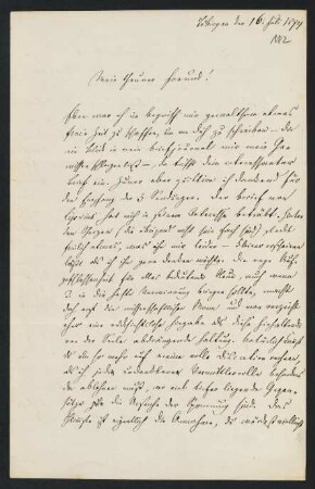 182r-183v, Brief: Tübingen den 16. Juli 1874