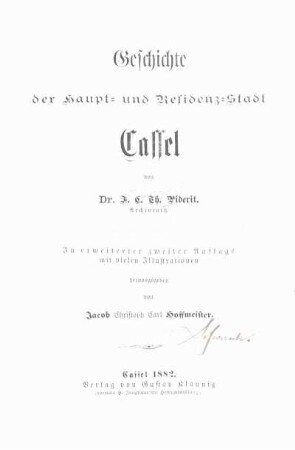 Geschichte der Haupt- und Residenz-Stadt Cassel