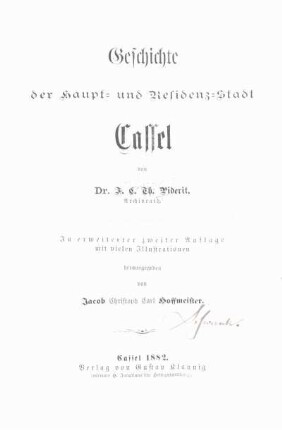 Geschichte der Haupt- und Residenz-Stadt Cassel