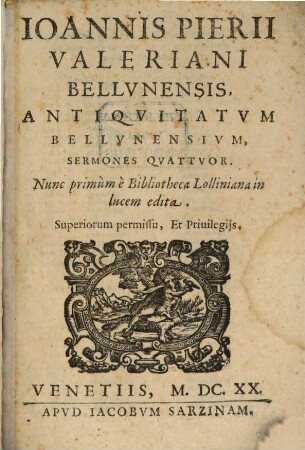 Antiquitatum Bellunensium sermones quinque