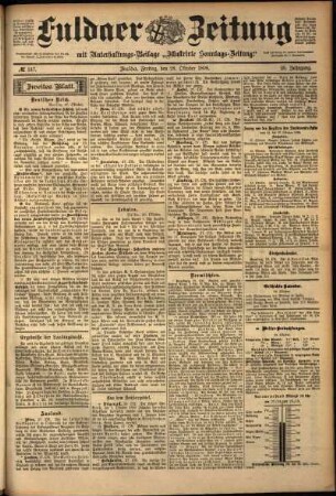 Zweite Ausgabe vom Freitag, den 28. Oktober 1898.