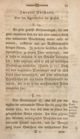 Zweyter Abschnitt. Von den eigenschaften des Geistes.
