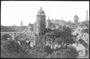 Bautzen. Kronprinzenbrücke und Neutor