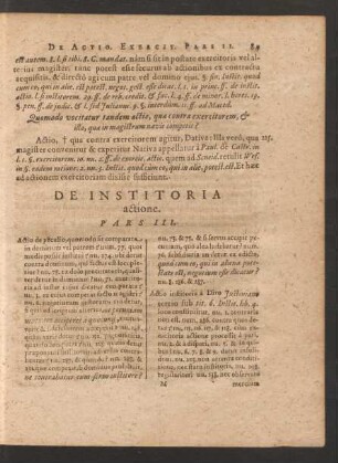 De Institoria actione. Pars III.