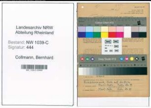 Entnazifizierung Bernhard Collmann , geb. 12.11.1910 (Revisor)