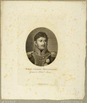 Bildnis des polnischen Fürsten und Kriegsministers und Marschalls von Frankreich Joseph Anton Poniatowski, Brustbild in Uniform