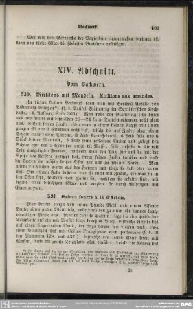 XIV. Abschnitt. Vom Backwerk
