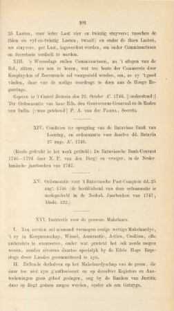 XVI. Instructie voor de geswore Makelaars