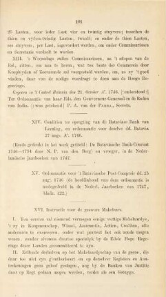 XVI. Instructie voor de geswore Makelaars