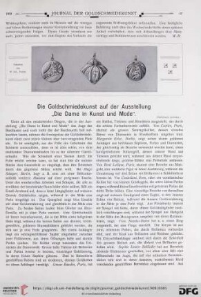 Die Goldschmiedekunst auf der Ausstellung "Die Dame in Kunst und Mode"