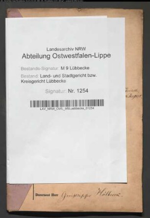 Erblasser: Süver, Wilhelm; Erblasser: Süver, Charlotte, geb. Klipker: