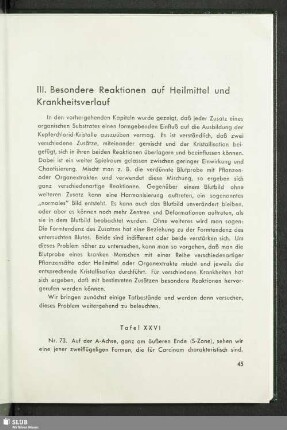 III. Besondere Reaktionen auf Heilmitteil und Krankheitsverlauf