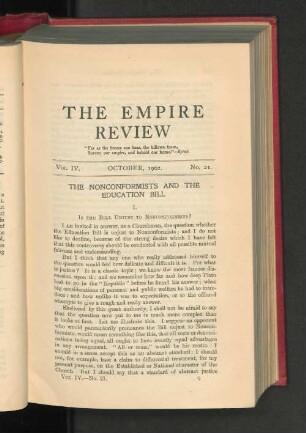 Vol. IV. October 1902. No. 21.