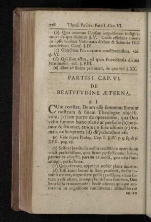 Partis I. Cap. VI. De Beatitvdine Æterna.