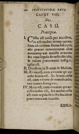 Caput VIII. De Casu.