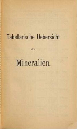 Taschenbuch für Mineralogen