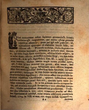 Programma academicvm qvo vetervm in schola Alexandrina doctorvm seriem breviter exponit et ad orationem inavguralem de eo qvod difficile est in mvnere doctoris academici et praecipve theologi