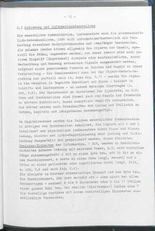 2.3 Kodierung und Informationsdarstellung