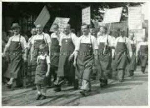 Handwerker bei einer Demonstration