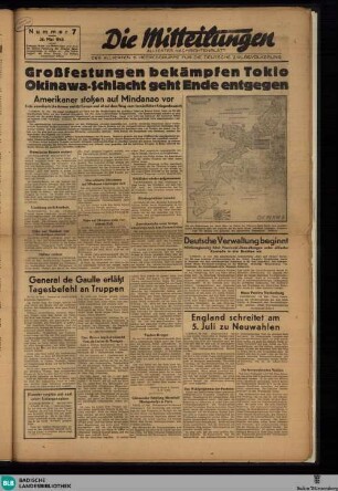 Süddeutsche Mitteilungen : alliiertes Nachrichtenblatt