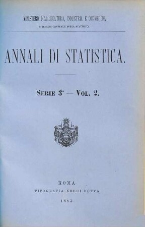 Annali di statistica. 2. 1883