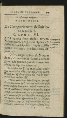 De Categoriarum definitione & numero. Caput IV.