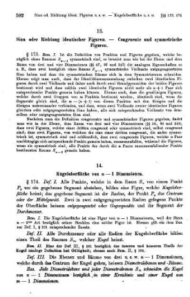 13. Sinn oder Richtung identischer Figuren. - Congruente und symmetrische Figuren.