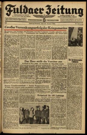 Ausgabe vom Samstag, den 05. August 1944.
