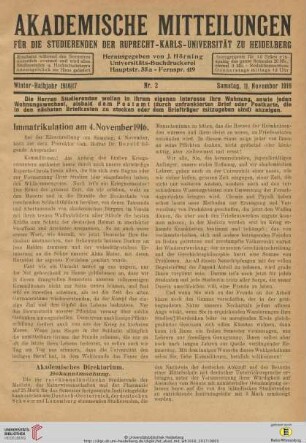 Nr. 2 (11. November 1916)