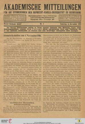 Nr. 2 (11. November 1916)