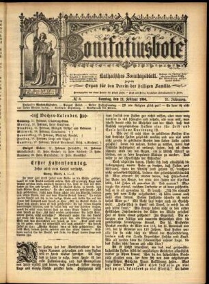Erste Ausgabe vom Sonntag, den 21. Februar 1904.