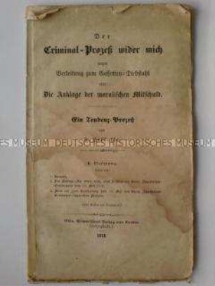 Anklageschrift gegen und Verteidigungsrede von Ferdinand Lassalle